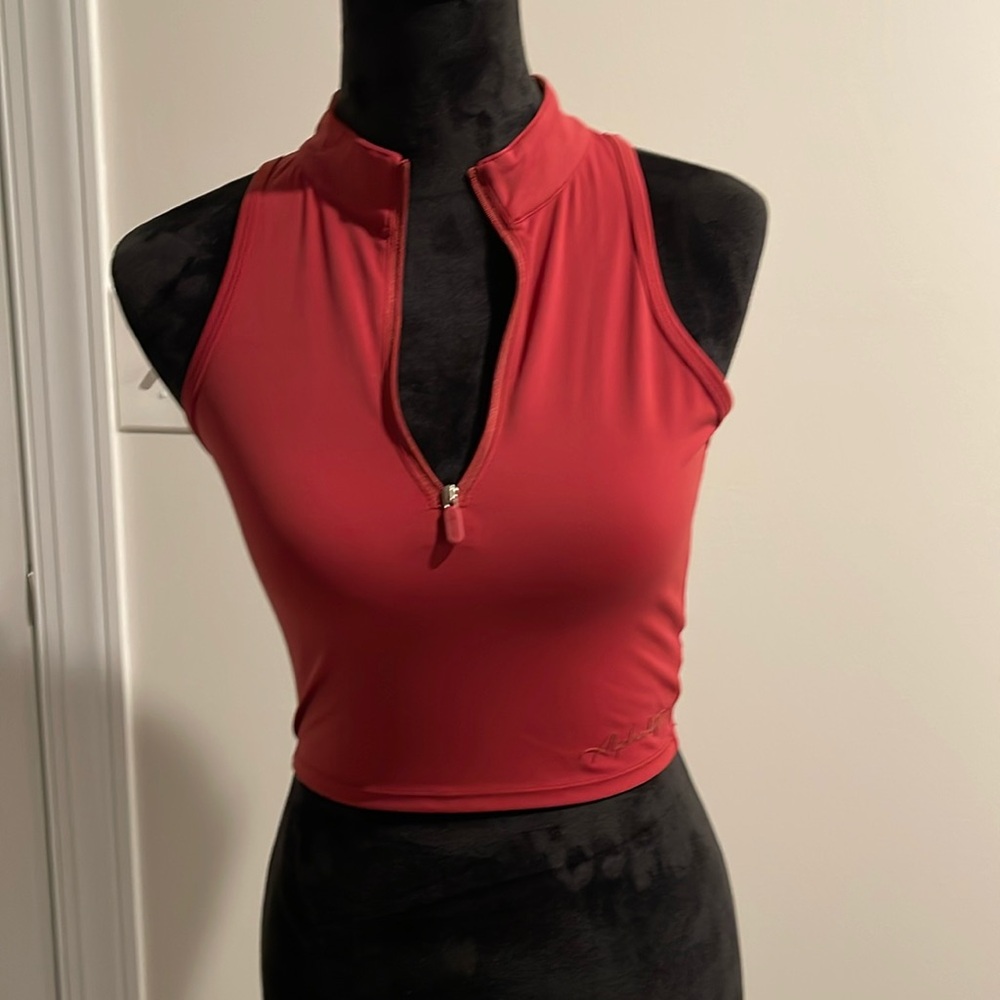 - Alphalete tank top zip front